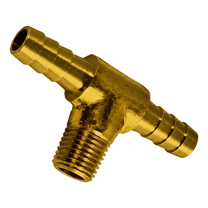 Raccord de tuyau en laiton forgé de qualité supérieure, de marque renommée, à trois voies - Product Image 1