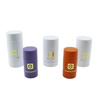 Stick déodorant rechargeable 15g 30g 50g 75g Emballage Stick roll-on Contenant rond en plastique noir Bouteille de déodorant