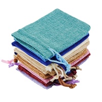 Sacs-cadeaux en toile de jute avec logo personnalisé mariage 8x10cm sacs en jute toile de jute lin pochettes cadeaux pour bijoux avec cordon de serrage