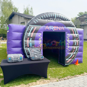 Outdoor commercial carnival party interactive IPS challenge sports arena <b>inflatable</b> tag the light games for kids - Product Image 1
