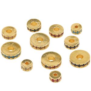 Micro pavé <span class=keywords><strong>de</strong></span> cuentas espaciadoras <span class=keywords><strong>de</strong></span> Zirconia cúbica, venta al por mayor, fabricación <span class=keywords><strong>de</strong></span> joyas DIY, pulsera con cuentas, abalorio con hallazgos <span class=keywords><strong>de</strong></span> latón para mujer - Product Image 6