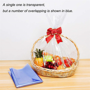 Wholesale 30"x 40" 1.5 Mil Thick 5 Pack Clear Basket Bags Large Clear Cellophane Wrap for Baskets &amp; Gifts - Product Image 4