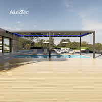 Auvent de toit en aluminium imperméable AlunoTec, auvent de jardin, gazebo, couverture de patio, auvent extérieur, design de pergola