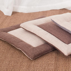 Cojín de lino para asiento, color sólido, firmeza media, para silla de hogar, oficina, estudio, o como tapete para sentarse en el suelo. - Product Image 4