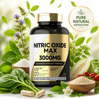 Oxyde nitrique 3000mg L-Citrulline L-Arginine Pré-entraînement : Améliore la circulation sanguine, l'endurance et l'immunité – 120 capsules – Prix usine – Marque privée
