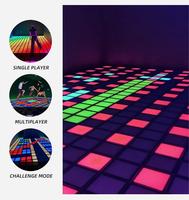 Tuile de sol interactive à capteur LED pour jeu de pas, étanche, à encastrer, avec détection de gravité humaine, pour aire de jeux