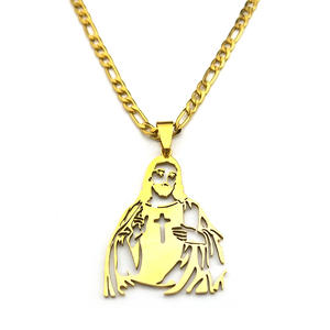 Религиозный католический христианский крест Иисус кулон ожерелье из нержавеющей стали ожерелье для мужчин и женщин - Product Image 5