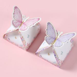 קופסת ממתקים נייר פרפרים קופסאות אריזה עבור בנות חתונה מקלחת תינוקות משתפות קישוטי מסיבה - Product Image 1
