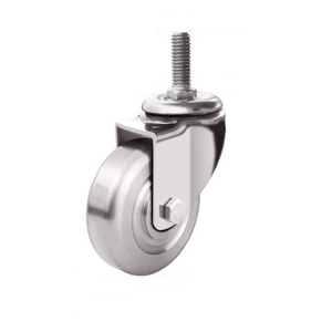 3 Zoll 75MM Hochtemperaturbeständiges Lenkrad Mittelschwerlast Edelstahl-Rad Rollenbremse Mit Schraube - Product Image 1