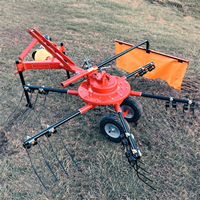Meilleure vente Râteau rotatif Roue à doigts rotative Tondeuse à gazon Râteau à foin Mini tracteur Pto Râteau à foin rotatif Tedder