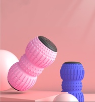 Rouleau de massage double balle pour dos, surface texturée à picots, pour massage des tissus profonds et soulagement des points de déclenchement musculaire