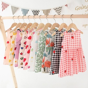2-7 Tahun Bayi Perempuan Tanpa Lengan Bunga Gaun Pakaian Anak-anak Gadis Musim Panas Putri Gaun Pesta Pakaian - Product Image 1