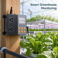 Contrôleur de température hydroponique intelligent Wi-Fi Mackay MKQ-T9WT 1875W, thermostat à double sortie pour serre et aquarium