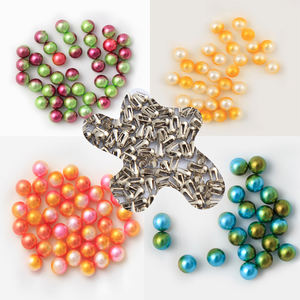 Groothandel Kleurrijk Rond Zonder Gat Kralen 3Mm-20Mm Abs Plastic Parel Knop Met Klinknagel Applique Ronde Kralen In Bulk - Product Image 5