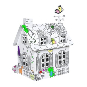 Set di Giocattoli per Disegno 3D Graffiti Sapling, <span class=keywords><strong>Mini</strong></span> Villa Educativa, Casa delle Bambole in Cartone, Costruzione Fai-da-Te e Pittura a Colori per Bambini - Product Image 2