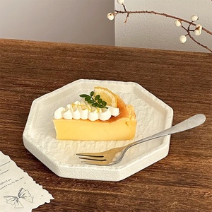 <span class=keywords><strong>Assiette</strong></span> en céramique <span class=keywords><strong>octogonale</strong></span> <span class=keywords><strong>blanche</strong></span> et noire créative pour la cuisine, le dîner, le dessert, le fromage, le gâteau - Product Image 4