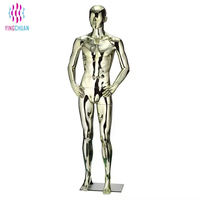 Maniquí de Alta Calidad, Versátil, Decorativo, Realista, Fácil de Limpiar, Estilo Galvanizado, Modelo Masculino para Tienda