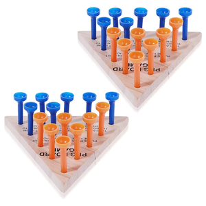 Children's <strong>Puzzle</strong> <strong>Adults</strong> Teens Travel Tabletop Games <strong>Puzzle</strong> <strong>Wooden</strong> Triangle Wood <strong>Peg</strong> Strategy Family Fun Board Game <strong>Pegs</strong> Toy - Product Image 6