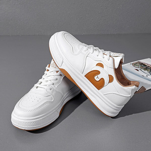 Baskets d'hiver pour femmes 2025 – Nouveau style à motif écossais, lacets avant, simples, polyvalentes, blanches, décontractées, à semelle épaisse et légères - Product Image 4