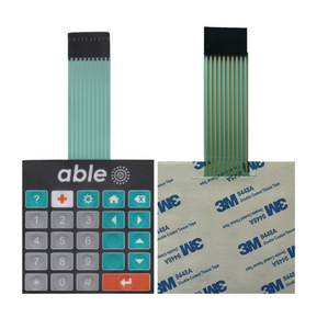 Gömülü LED ile üretim poli kubbe kabartmalı dokunsal düğme membran anahtarı paneli - Product Image 3