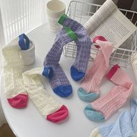 Chaussettes mi-mollet en coton ajourées et légères pour femmes, style mignon, respirantes et anti-vent