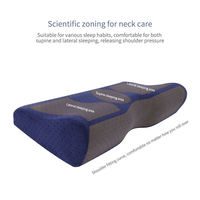 Oreiller en mousse à mémoire de forme, oreiller orthopédique à profil bas pour les problèmes cervicaux, ergonomique, hypoallergénique, pour soulager les douleurs au cou
