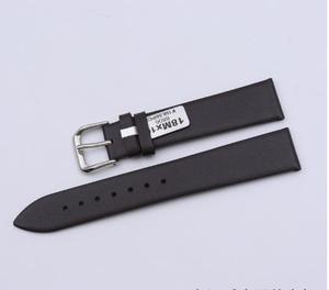 Accesorios de <span class=keywords><strong>reloj</strong></span>, correa de cuero fino de cuero genuino, tejido liso, superficie lisa, correa de hebilla de aguja, <span class=keywords><strong>pulsera</strong></span> Unisex - Product Image 2