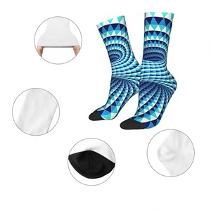 Custom Crew Sports <b>Socks</b> Breathable Anti-Slip Quick Dry Sweat-Absorbent Spandex Knitted <b>Silk</b> Screen Printed Solid Summer Cuff - Product Image 6