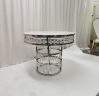 Table Ronde de Luxe pour Gâteaux, Cadre Métallique Doré, Vente Directe Usine, Présentoir à Desserts pour Mariages, Réceptions et Banquets, Vente en Gros