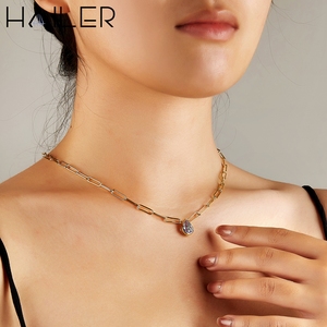 Solitaire Fine <strong>Necklaces</strong> 925 Silver <strong>Necklace</strong> for Women Pear Lab Grown <strong>Alexandrite</strong> Gemstone <strong>Necklace</strong> - Product Image 5