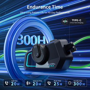 Fodsports หมวกกันน็อค2คนสำหรับมอเตอร์ไซค์, T1กันน้ำอินเตอร์คอมกันน้ำสำหรับแชร์เพลงมอเตอร์ไซค์ - Product Image 5