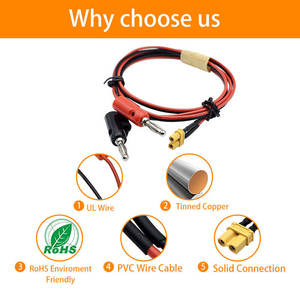 Custom XT30 Male Female <b>Adapter</b> 4.0mm Banana-shaped Lamp <b>Plug</b> Charger Wire Harness Assembly for Machines Home Appliances 12V 40A - Product Image 5