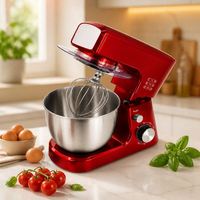 Robot pâtissier professionnel 3-en-1 avec logo personnalisé, 1600W, 6 vitesses, bol en acier inoxydable de 7L, pour battre et pétrir la pâte à pain