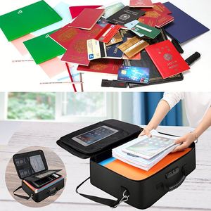 Sac de rangement ignifuge multicouche OEM avec bandoulière réglable pour organiser l'argent, les passeports et les documents de voyage, pour un stockage sécurisé des dossiers - Product Image 6