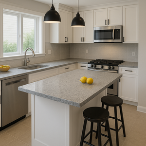 Salle de bain en granit gris moderne, écologique, simple mais pas simpliste, pour villa et appartement - Product Image 1