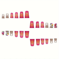 Faux ongles en acrylique faits main, forme canard, design personnalisé, bord arrondi évasé, pour femmes, enterrement de vie de jeune fille, lune de miel