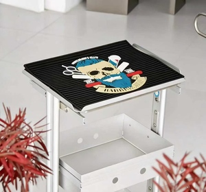 Modern Stainless Steel Salon Storage Cart with Double-Sided <b>Tool</b> Cabinet 4-Wheel High-End Hair Bar Cart for Hotel Beauty Salons - Product Image 6