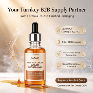 Gotas Autobronceadoras Personalizadas OEM 30ml, Aceite Bronceador sin Sol, Larga Duración, Iluminador, Cuidado Corporal, Suero Nutritivo de Fábrica - Product Image 6