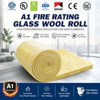 Isolation thermique en fibre de verre ASTM E84 A1 ignifuge R13 3,5 pouces pour toiture de bâtiment métallique, rouleau de laine de verre