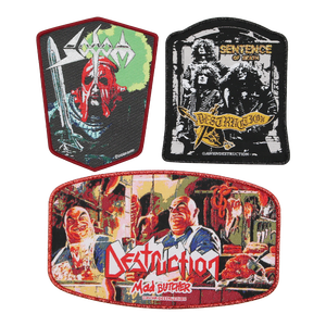 Parche de mochila con apliques cosidos tejidos personalizados, <span class=keywords><strong>Death</strong></span> Doom Sludge Stoner, tela de música gótica, Material principal para chaqueta de sombrero - Product Image 2