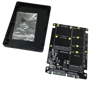 M.<span class=keywords><strong>2</strong></span> NGFF SSD a SATA3 MSATA a SATA Caja de disco duro Tarjeta adaptadora <span class=keywords><strong>2</strong></span> en 1 - Product Image 1