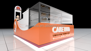 Kiosque à crème glacée accrocheur 10x8 pieds, design bleu et blanc, kiosque de centre commercial à vendre par <span class=keywords><strong>Myidea</strong></span> - Product Image 3
