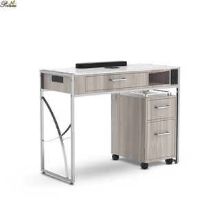 <span class=keywords><strong>Table</strong></span> <span class=keywords><strong>de</strong></span> <span class=keywords><strong>manucure</strong></span> professionnelle, meuble noir, avec dessus en verre, grenouillère, nouveauté 2020 - Product Image 3