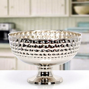 Bowl Shape Metal Bottle <b>Cooler</b> Ice Bucket Premium Quality Silver Antique Brass with Customized Logo Bar Wine Tub Chiller - Product Image 1