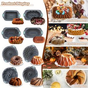 ชุดอุปกรณ์อบขนมซิลิโคน 8 ชิ้น AMZ Hot ไม่ติดกระทะ ขายส่ง ทนทาน พิมพ์เค้ก อุปกรณ์ทำขนม อุปกรณ์ครัว พิมพ์เค้กซิลิโคน - Product Image 4