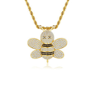 JINSE ฮิปฮอปเครื่องประดับสร้อยคอแฟชั่นโซ่เครื่องประดับเย็นออกผู้หญิงแนวโน้ม<span class=keywords><strong>2021</strong></span>จี้ผึ้ง - Product Image 6