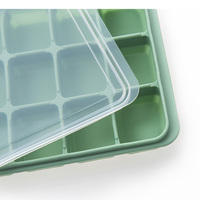 Bac à glaçons en silicone de qualité alimentaire, sans BPA, écologique, 15 cavités, avec couvercle anti-fuite, flexible, pour congélateur, bar à domicile, logo personnalisé