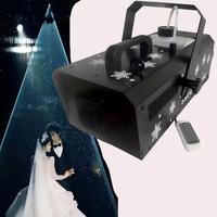 Mesin Salju Buatan Natal Halloween 1800W Laser Remote Control Sumber Listrik untuk Pernikahan Pesta Acara Panggung DJ