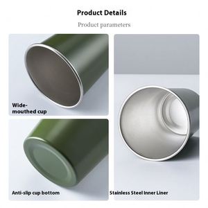 Mug en acier inoxydable 304 de qualité alimentaire, simple paroi, design classique, idéal pour le camping en extérieur, les fêtes et l'usage domestique - Product Image 4