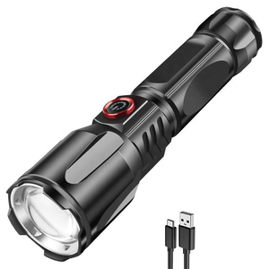 Có Thể Sạc Lại USB Lumens Cao Đèn Lồng Ánh Sáng Mạnh Mẽ Dài Phạm Vi LED Torch Ánh Sáng Đèn Pin Chiến Thuật - Product Image 1